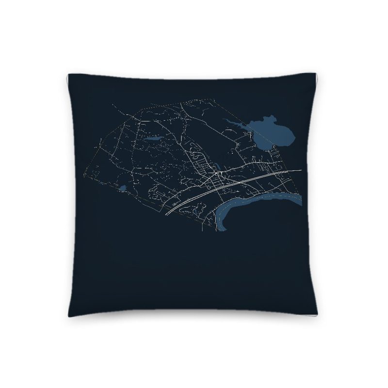 Merrimac Map Throw Pillow