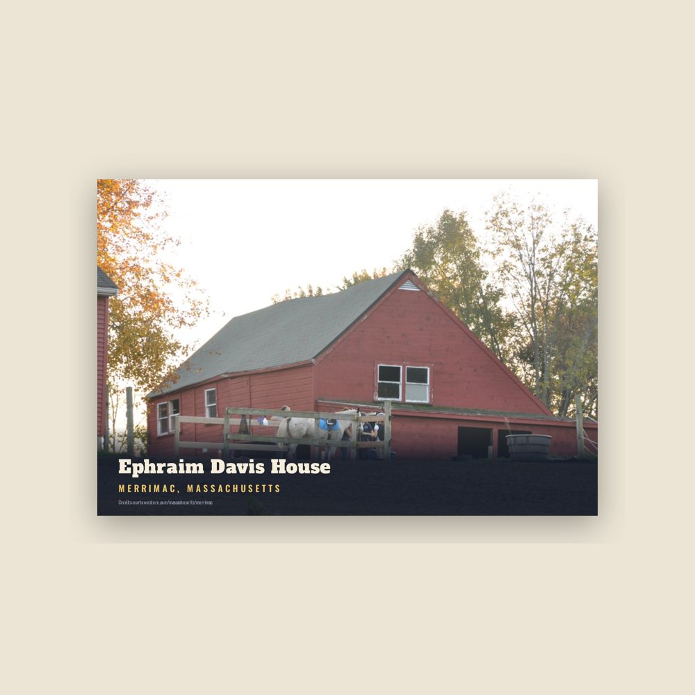 Merrimac Ephraim Davis House Postcard