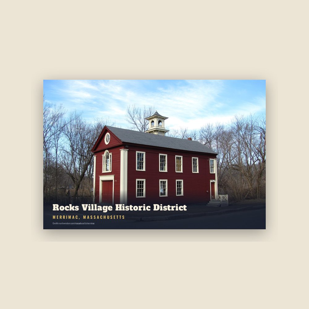 Merrimac Rocks Village Historic District Postcard