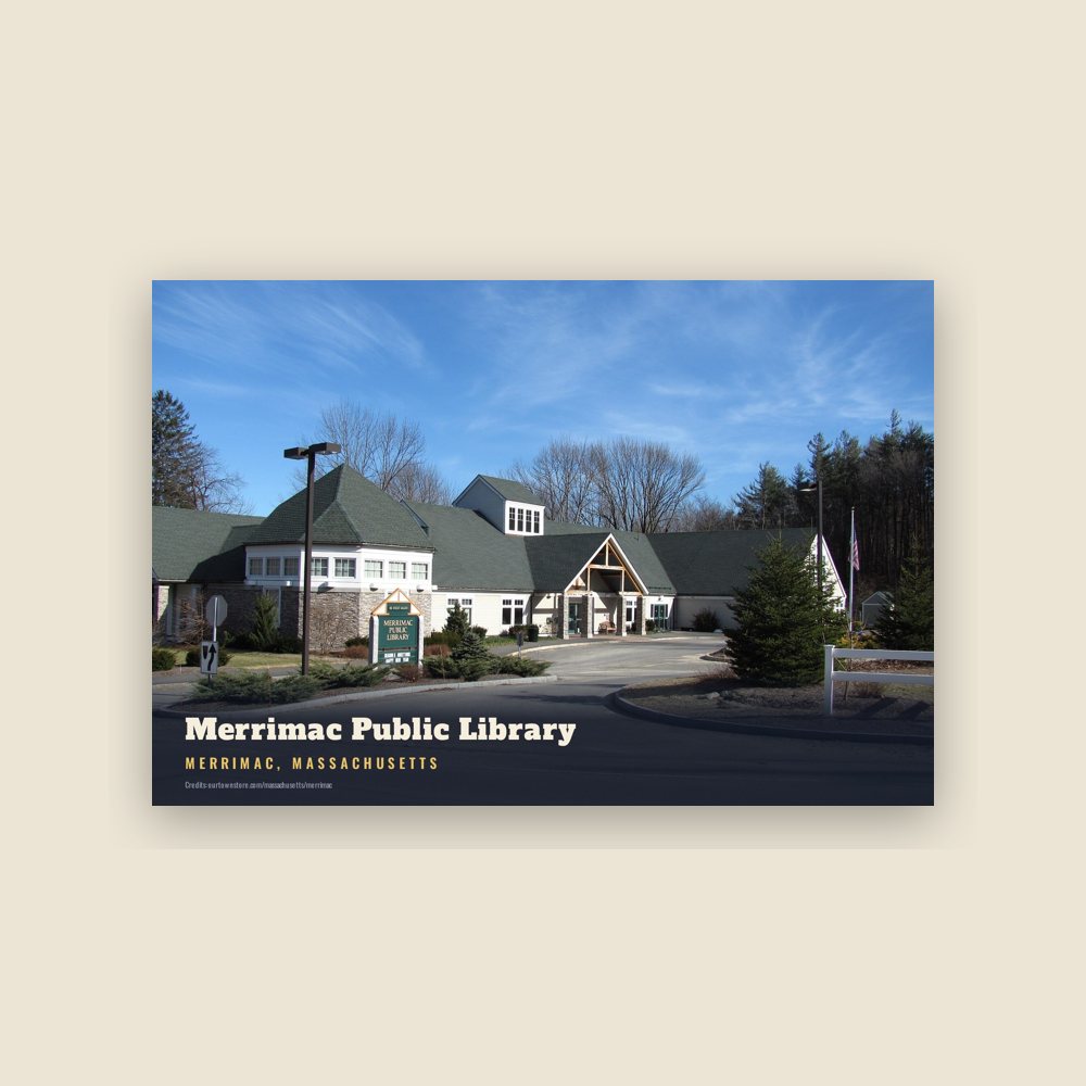 Merrimac Merrimac Public Library Postcard