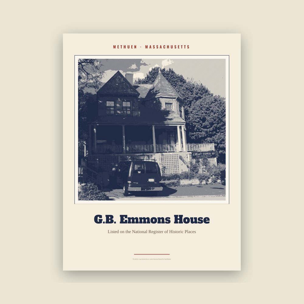 Methuen G.B. Emmons House Landmark Print