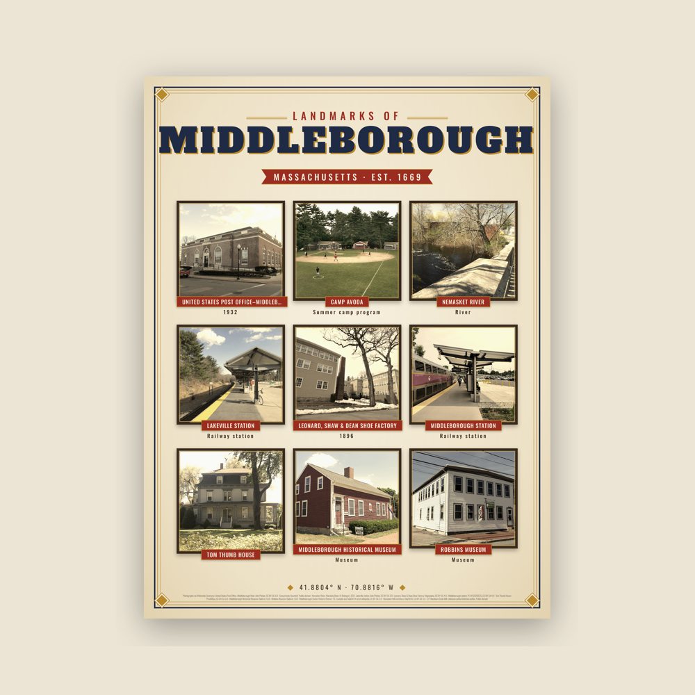 Middleborough Landmarks Photo Poster