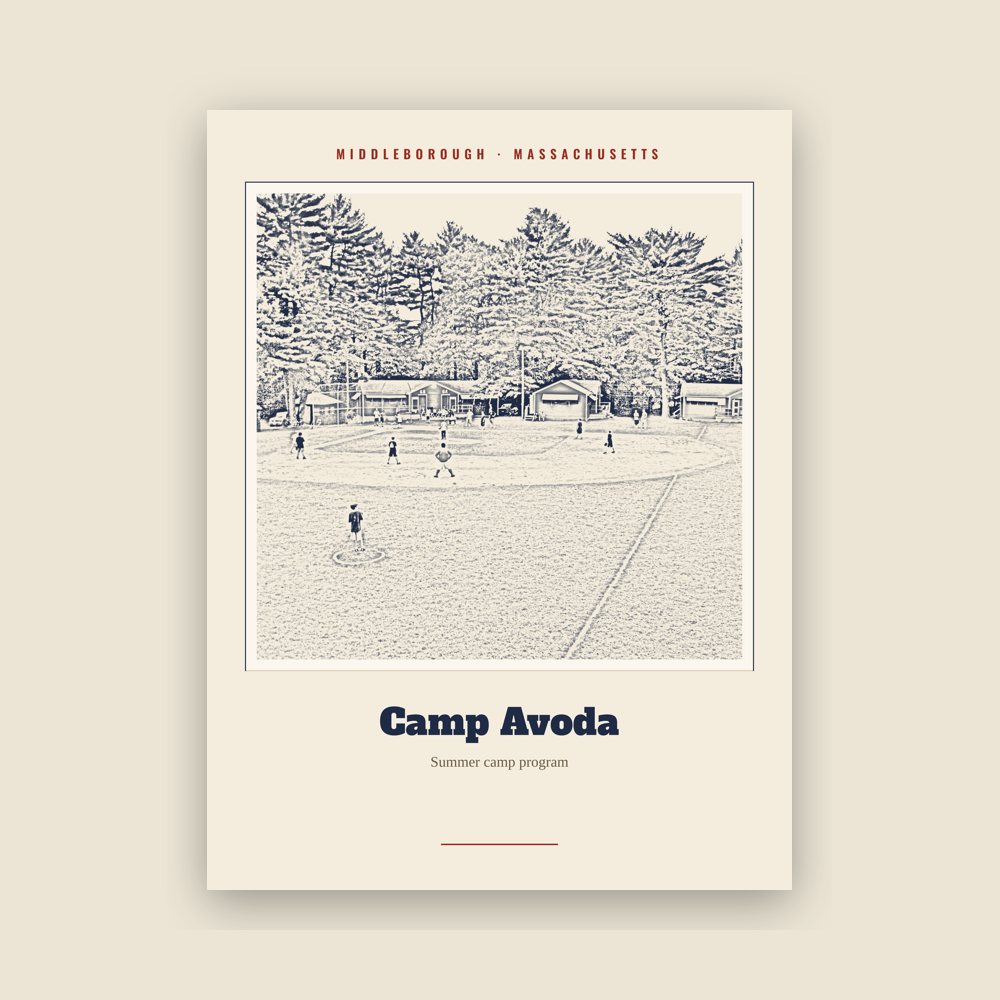 Middleborough Camp Avoda Landmark Print