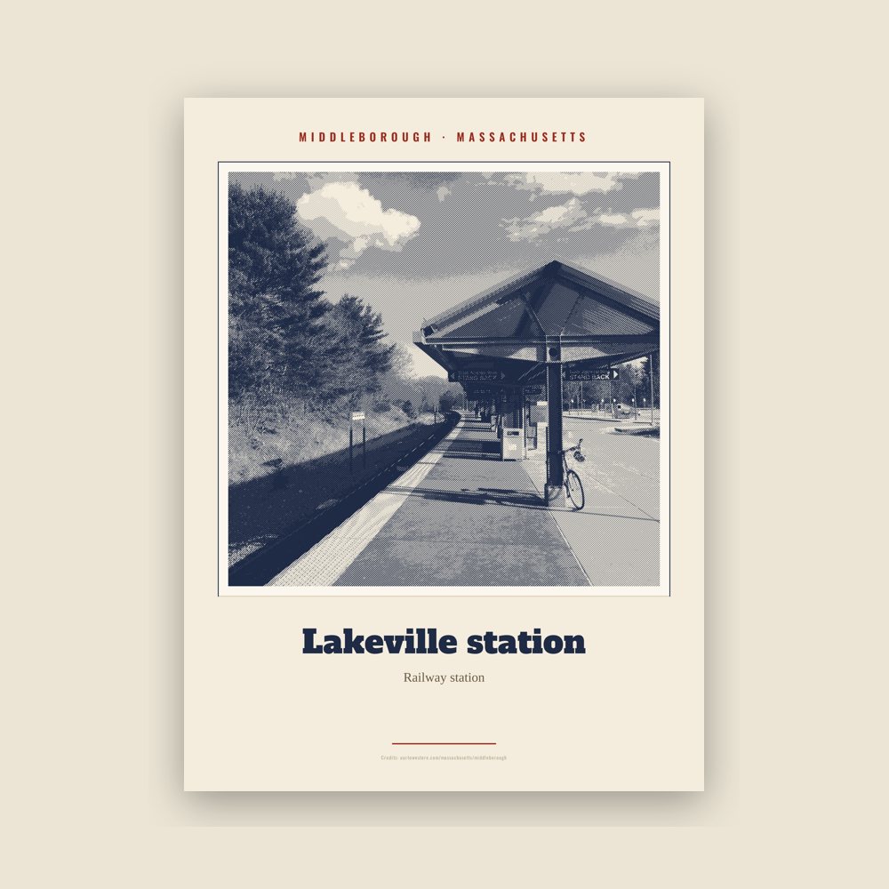Middleborough Lakeville station Landmark Print