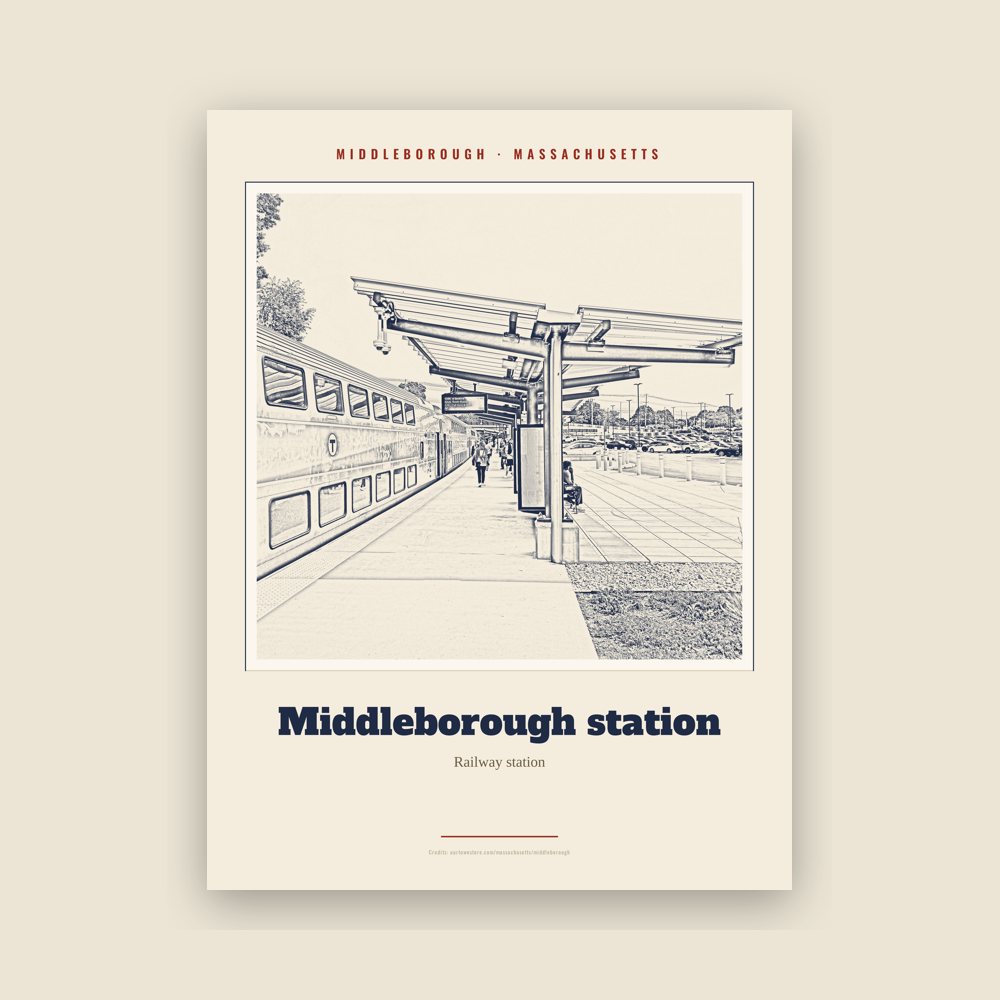 Middleborough Middleborough station Landmark Print