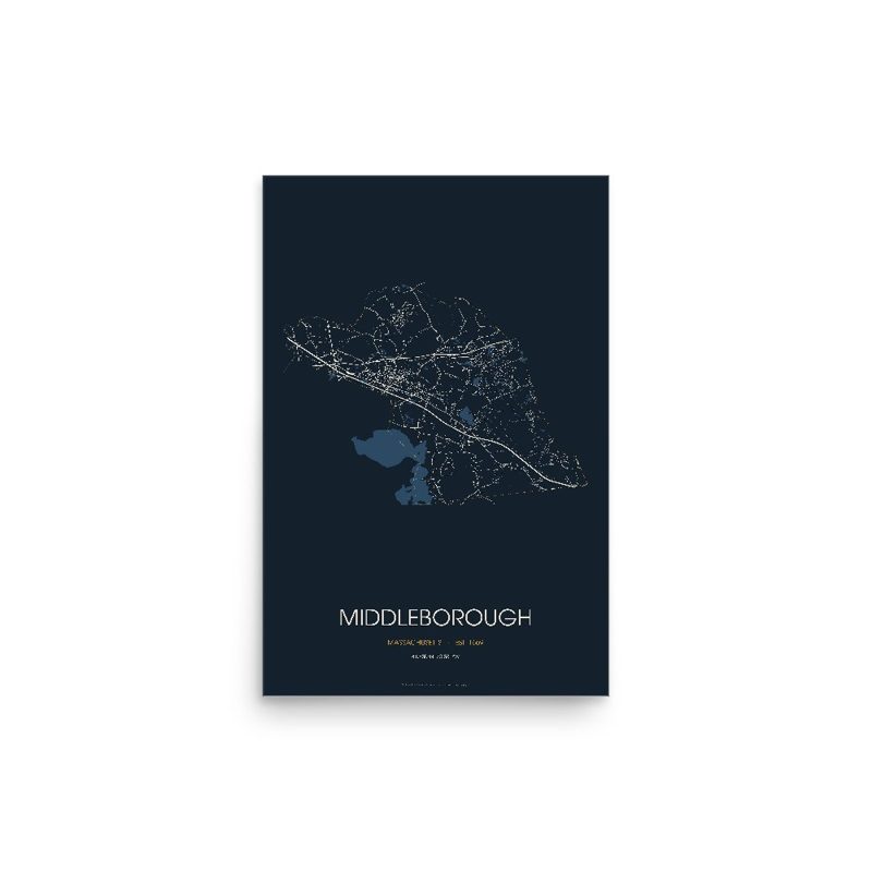 Middleborough Street Map Poster · Midnight