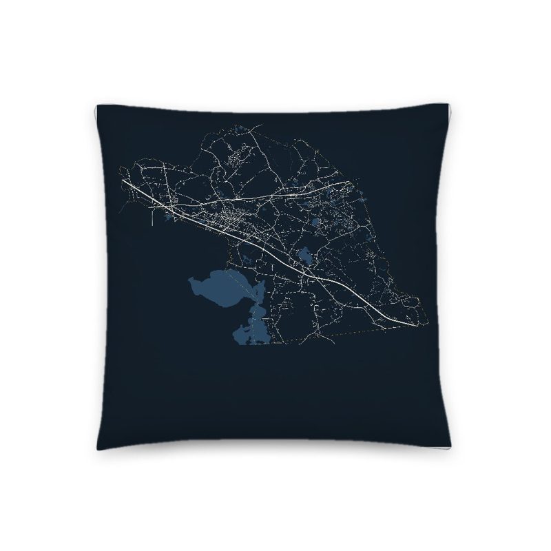 Middleborough Map Throw Pillow