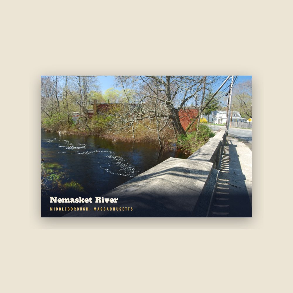 Middleborough Nemasket River Postcard