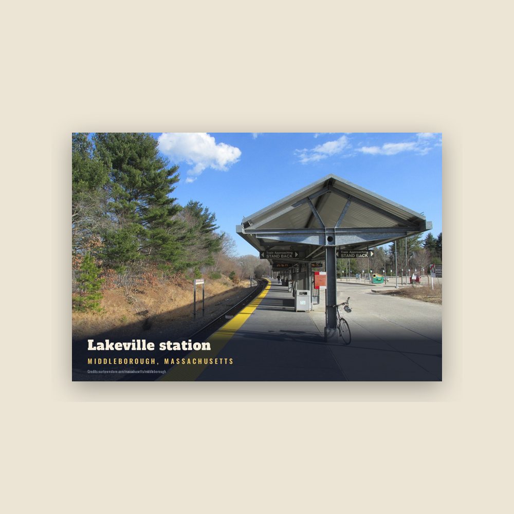 Middleborough Lakeville station Postcard