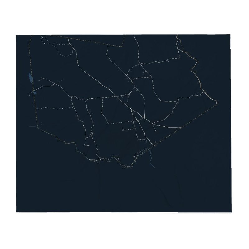 Middlefield Street Map Throw Blanket
