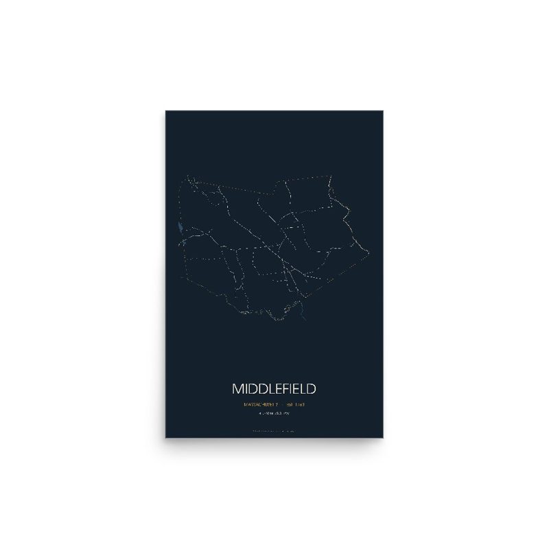 Middlefield Street Map Poster · Midnight
