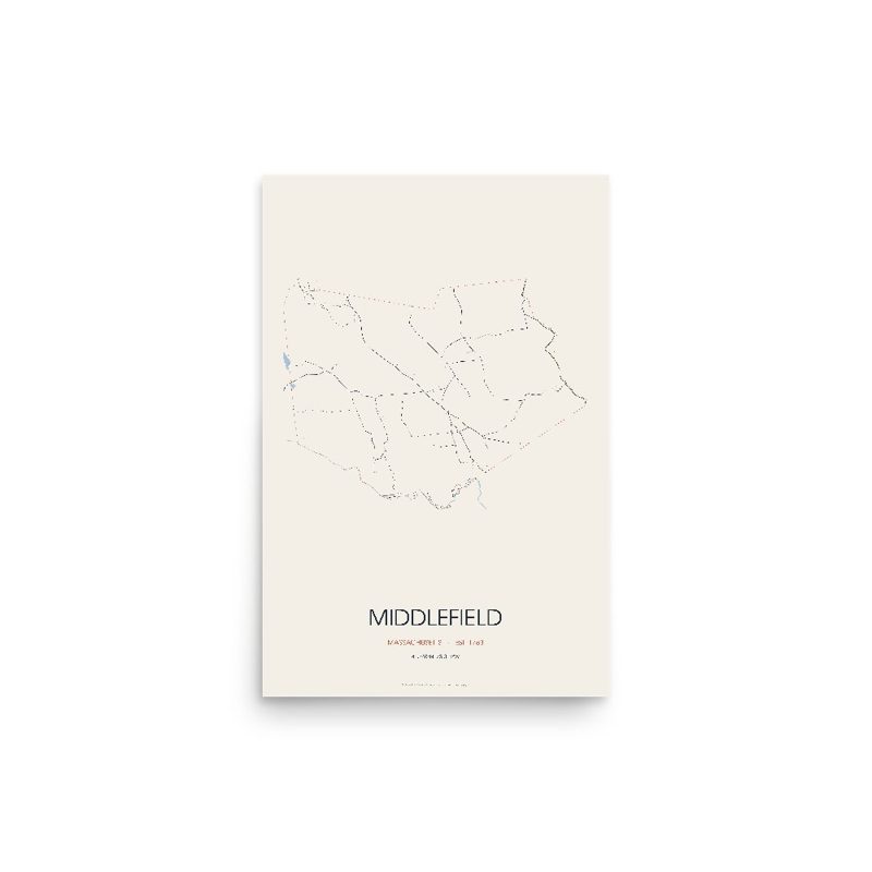 Middlefield Street Map Poster · Linen