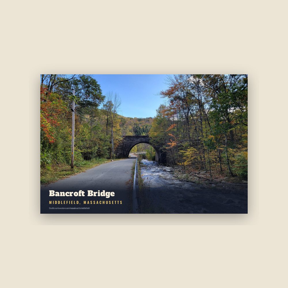 Middlefield Bancroft Bridge Postcard