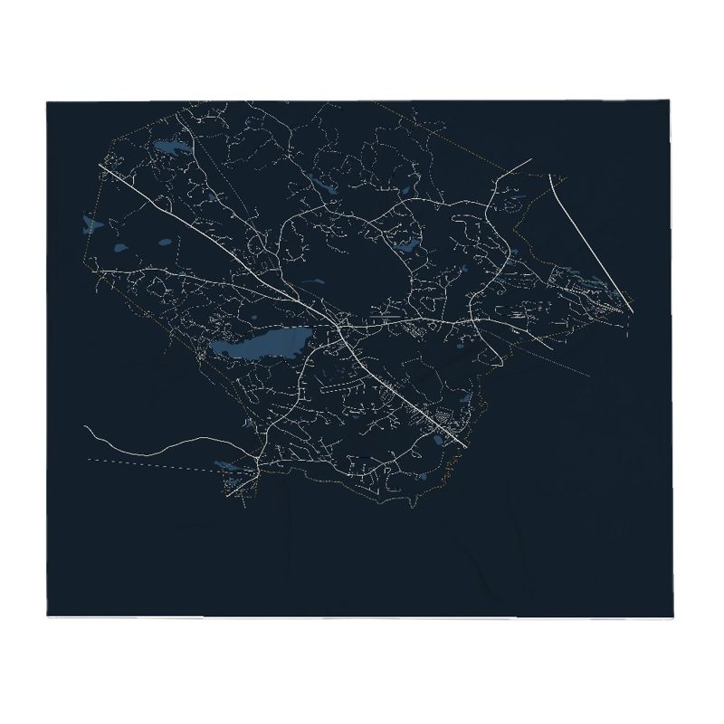 Middleton Street Map Throw Blanket