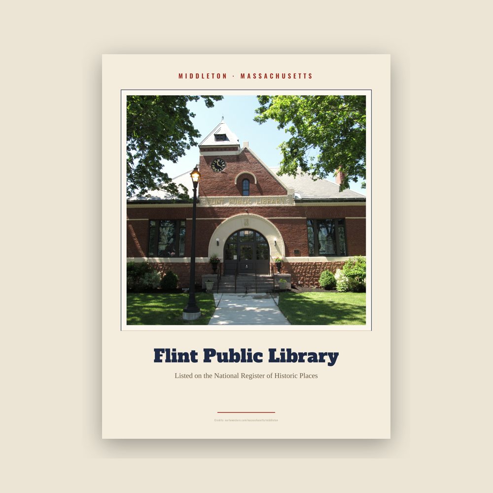 Middleton Flint Public Library Landmark Print