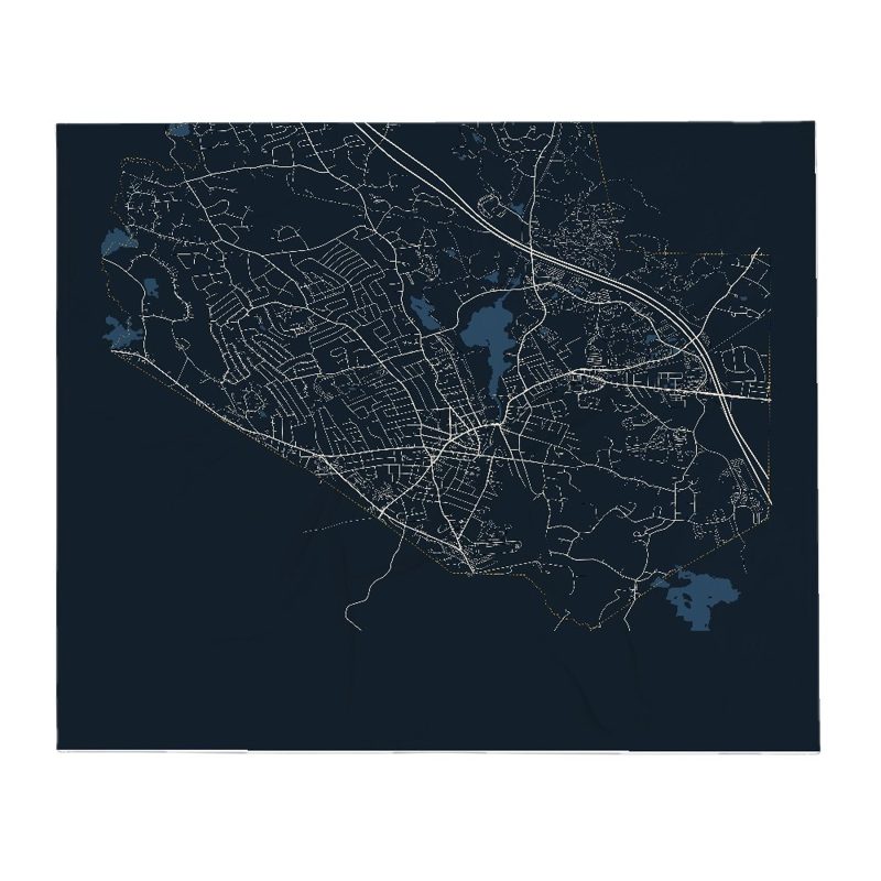 Milford Street Map Throw Blanket