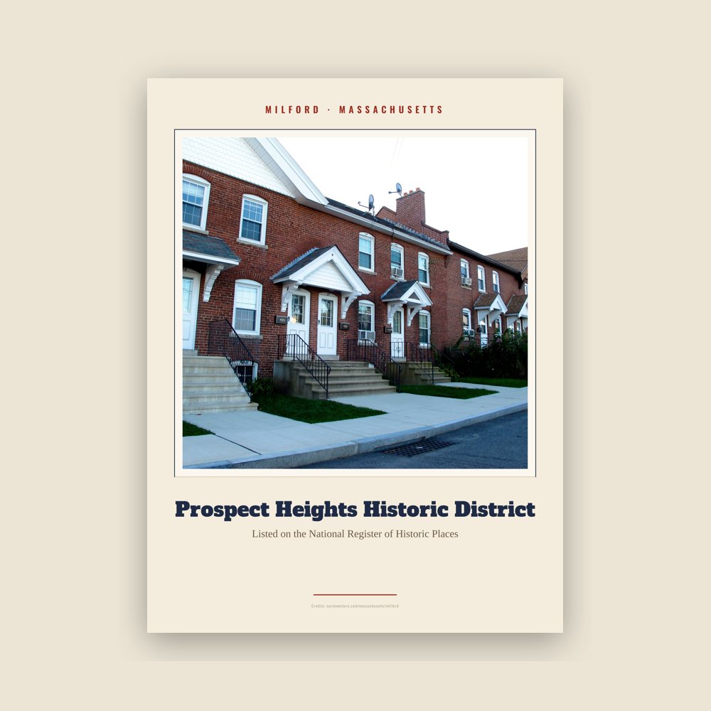 Milford Prospect Heights Historic District Landmark Print