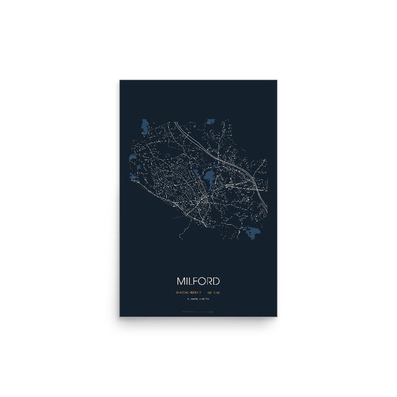 Milford Street Map Poster · Midnight