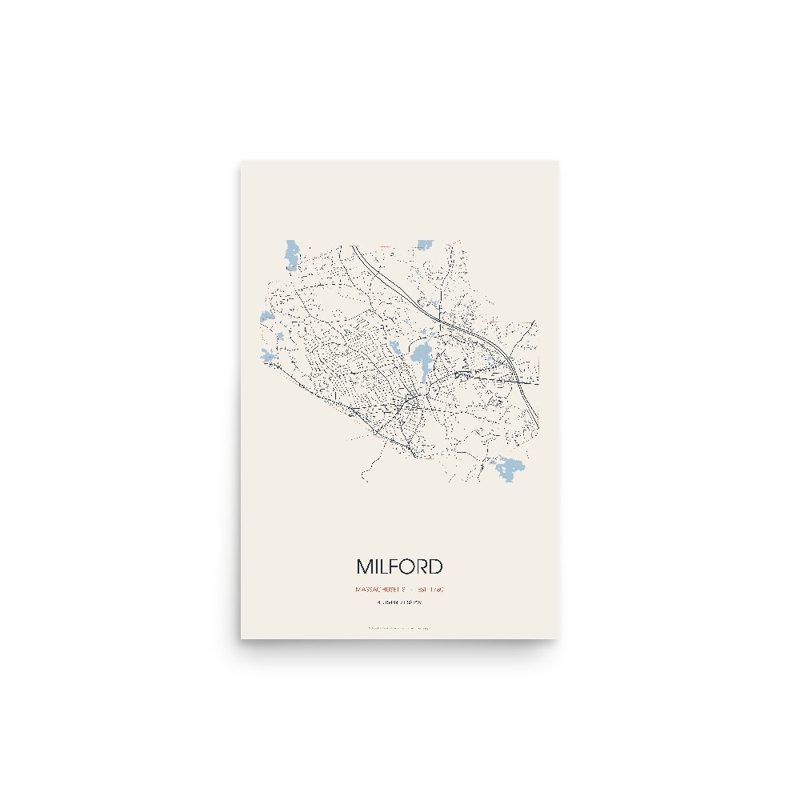Milford Street Map Poster · Linen