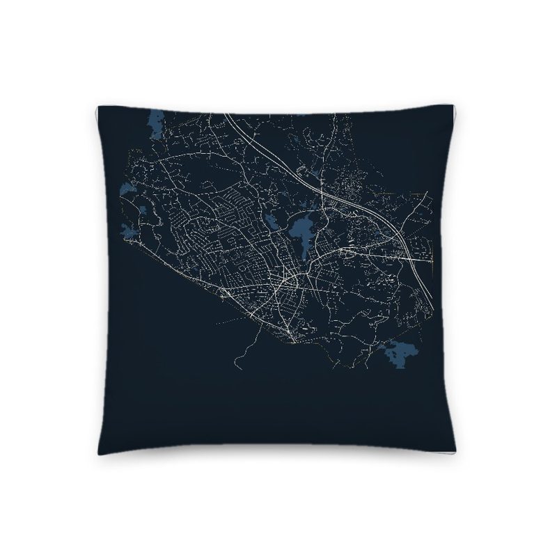 Milford Map Throw Pillow