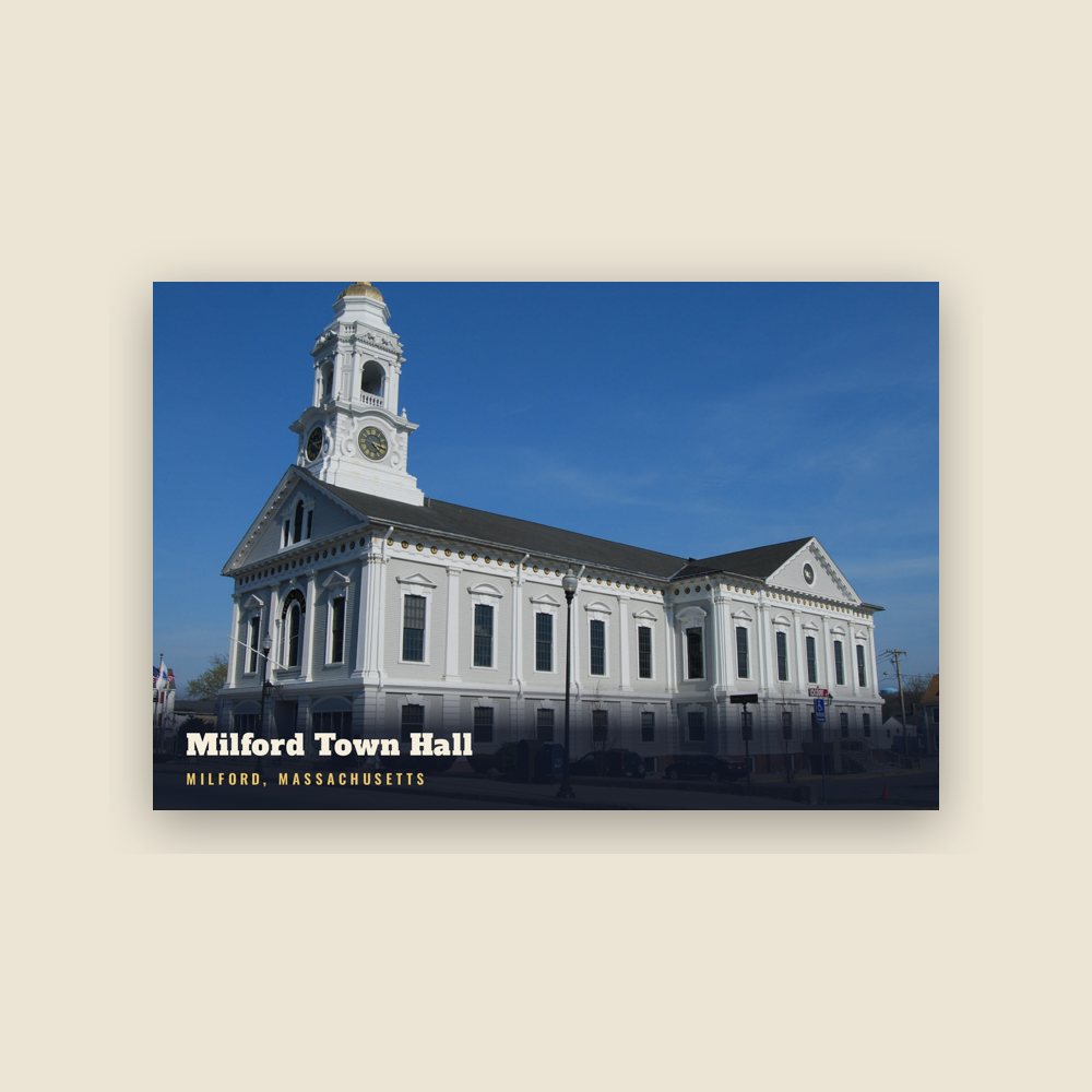 Milford Milford Town Hall Postcard