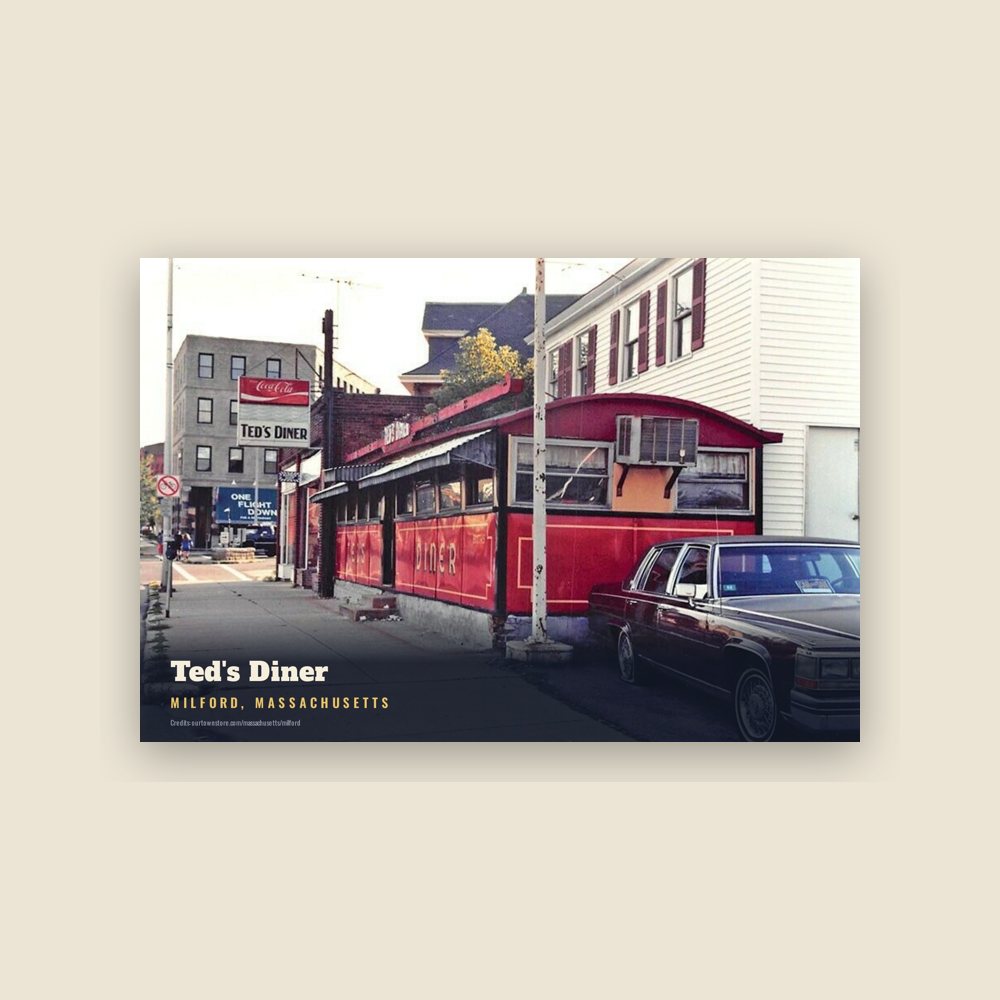 Milford Ted's Diner Postcard