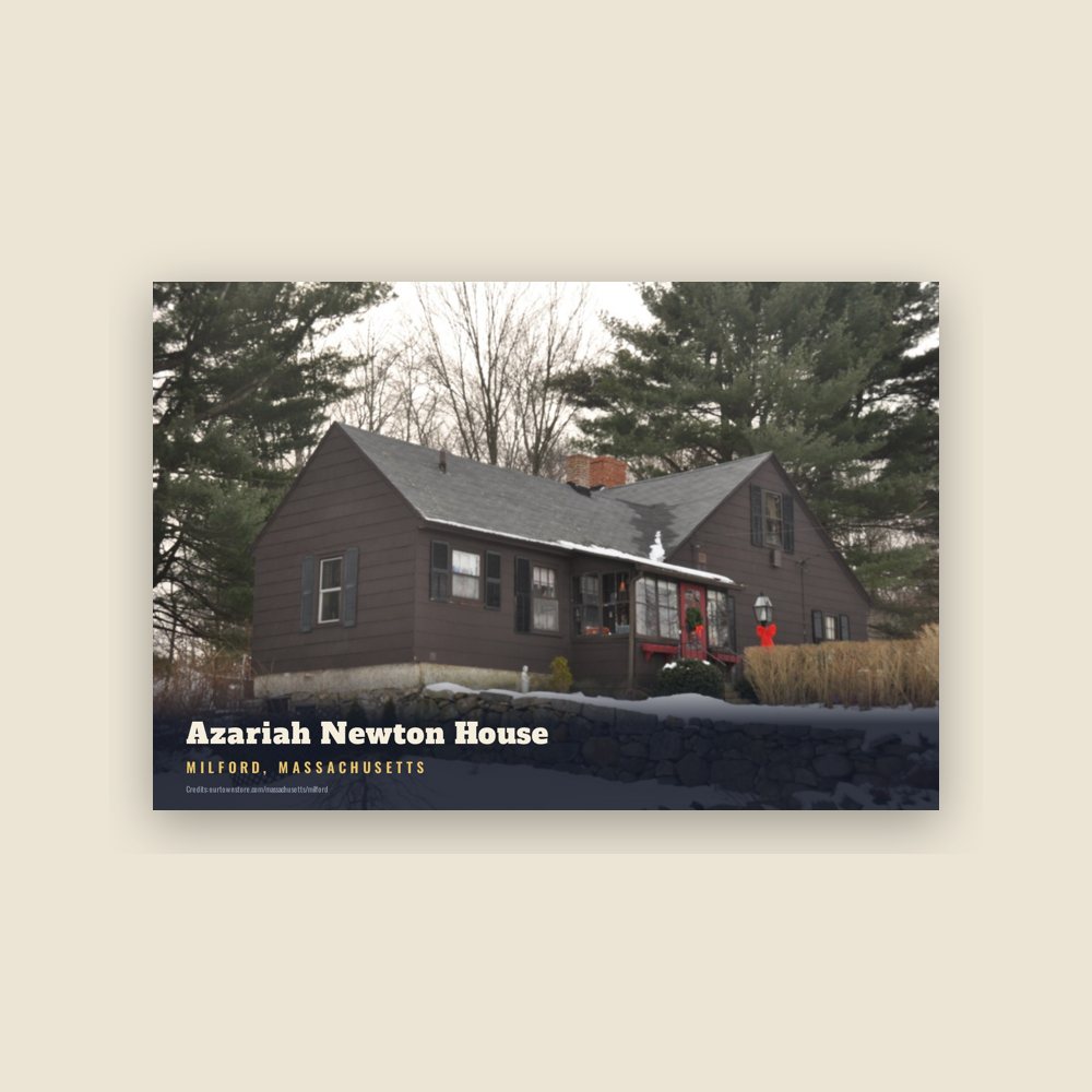 Milford Azariah Newton House Postcard