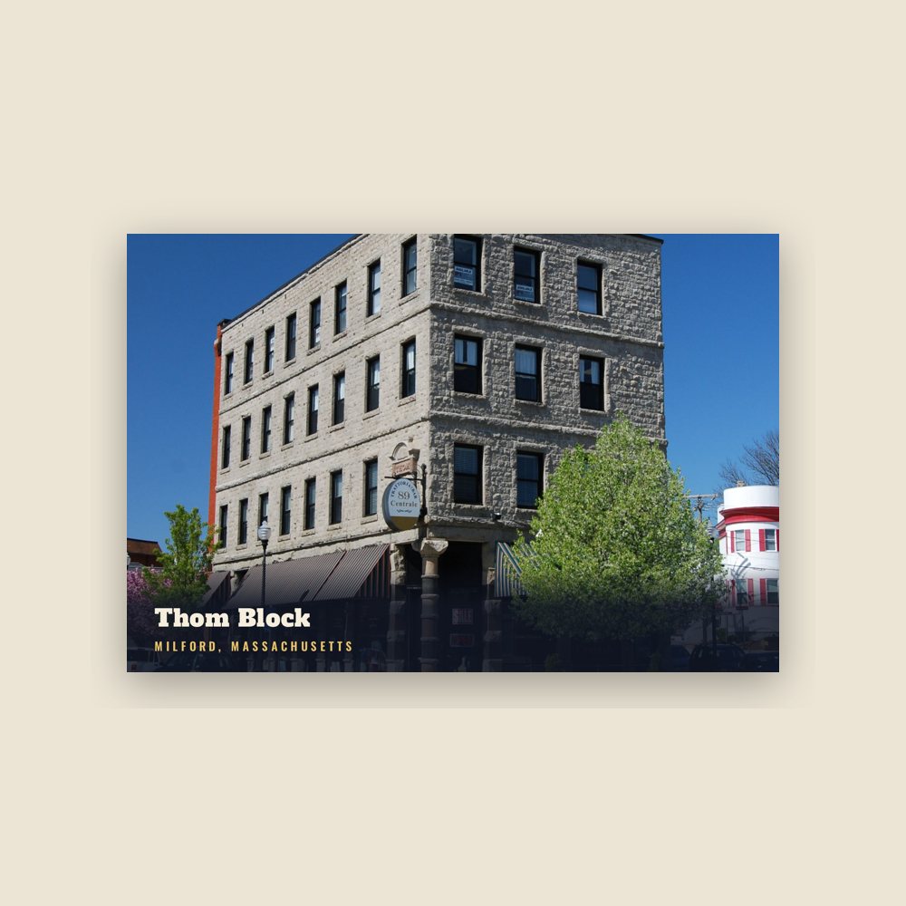 Milford Thom Block Postcard