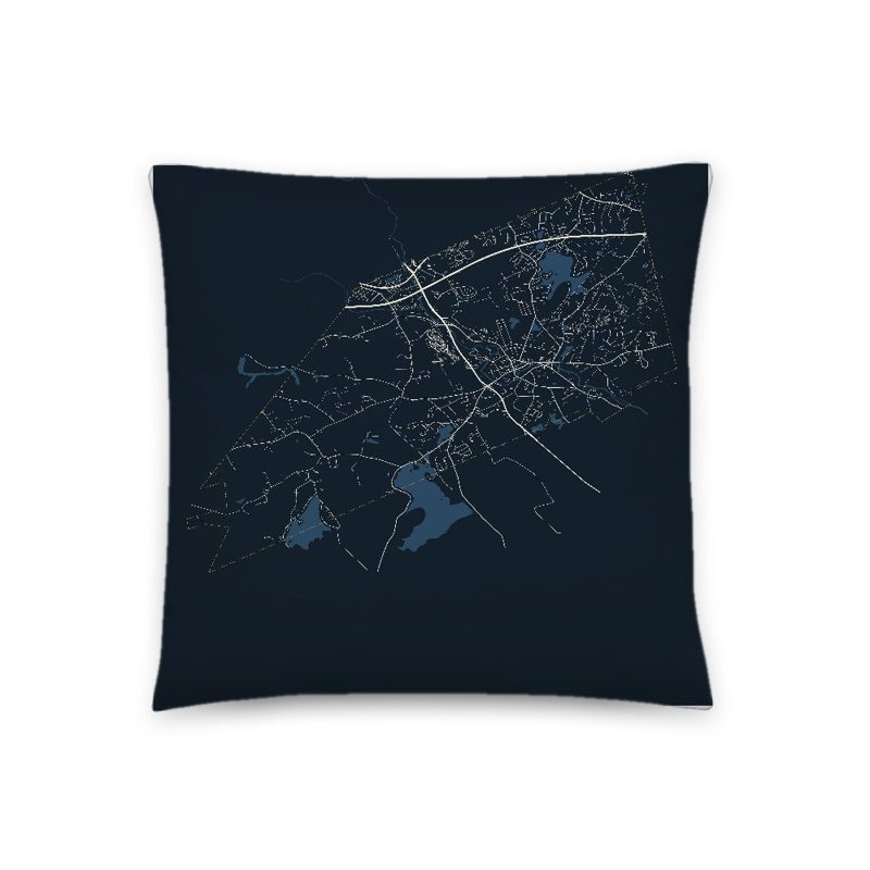 Millbury Map Throw Pillow