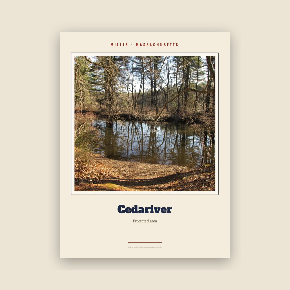 Millis Cedariver Landmark Print