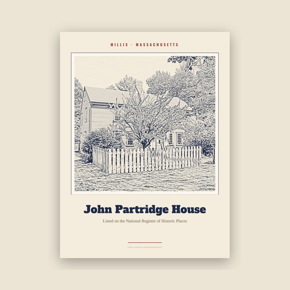 Millis John Partridge House Landmark Print