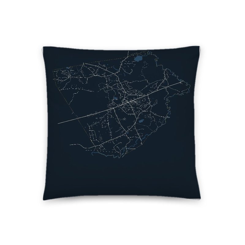 Millis Map Throw Pillow