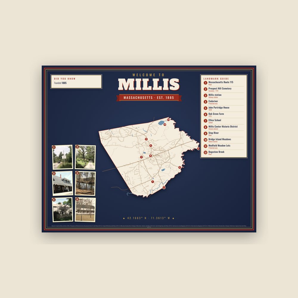Millis Map Placemat