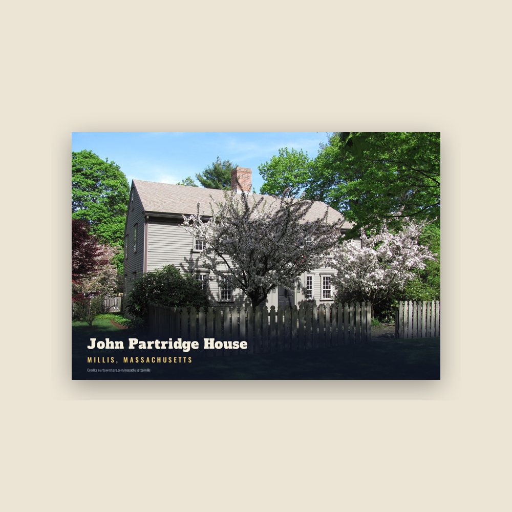 Millis John Partridge House Postcard