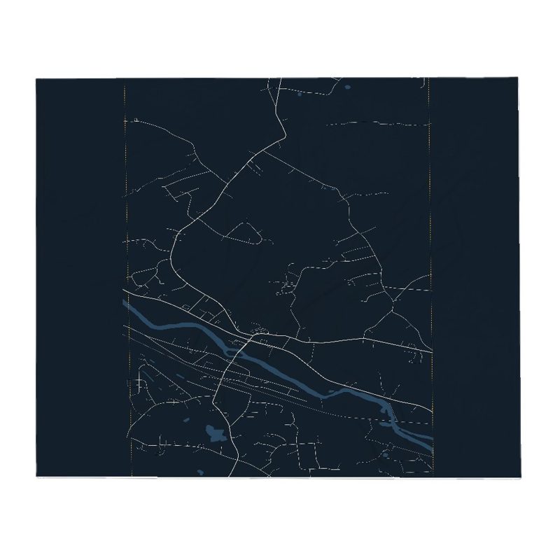 Millville Street Map Throw Blanket