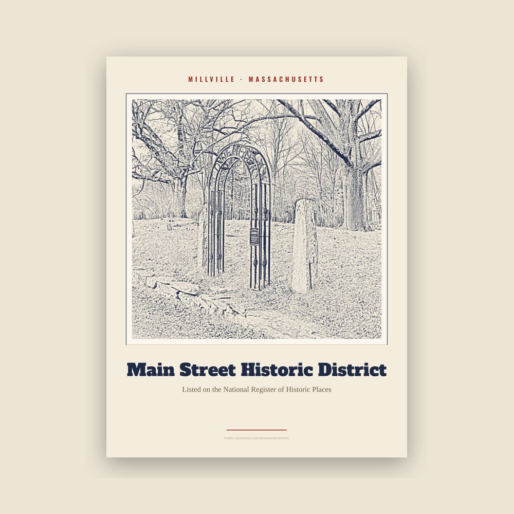 Millville Main Street Historic District Landmark Print