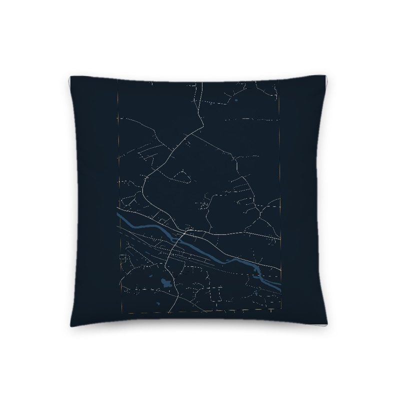Millville Map Throw Pillow