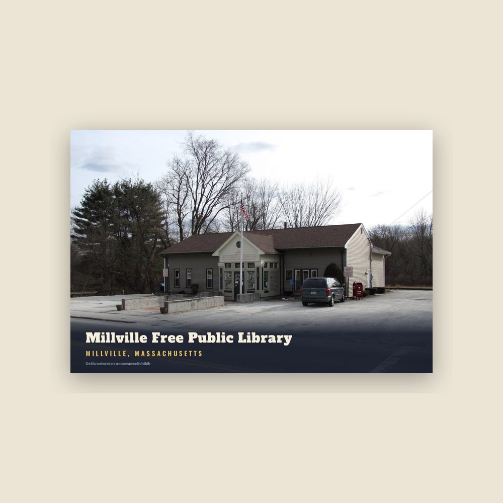 Millville Millville Free Public Library Postcard