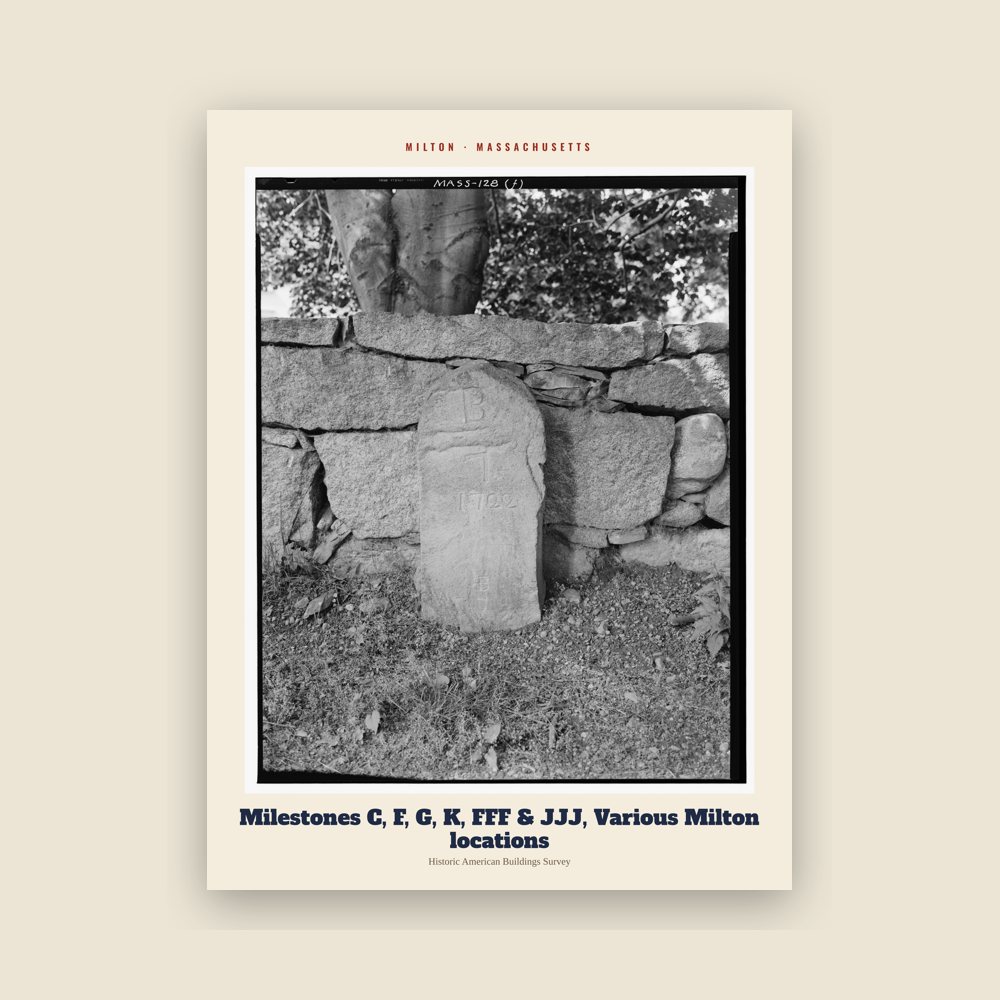 Milton Milestones C, F, G, K, FFF & JJJ, Various Milton locations Archive Print