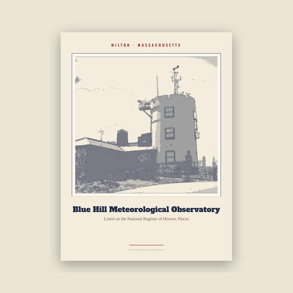 Milton Blue Hill Meteorological Observatory Landmark Print