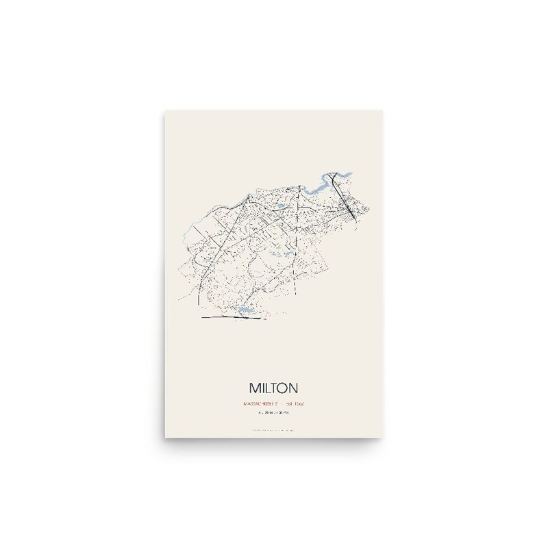 Milton Street Map Poster · Linen