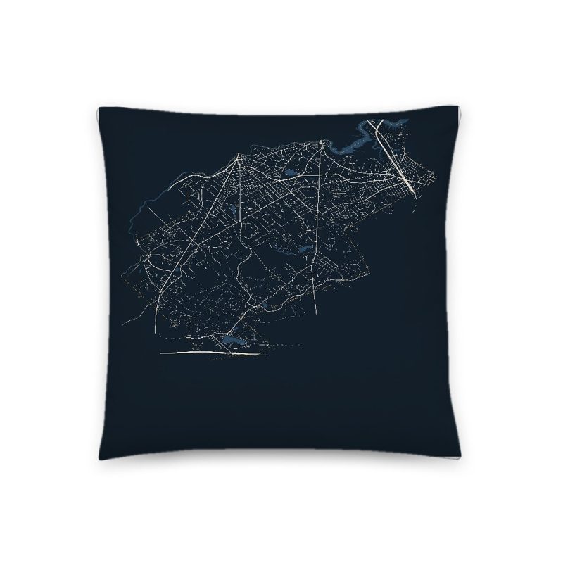 Milton Map Throw Pillow