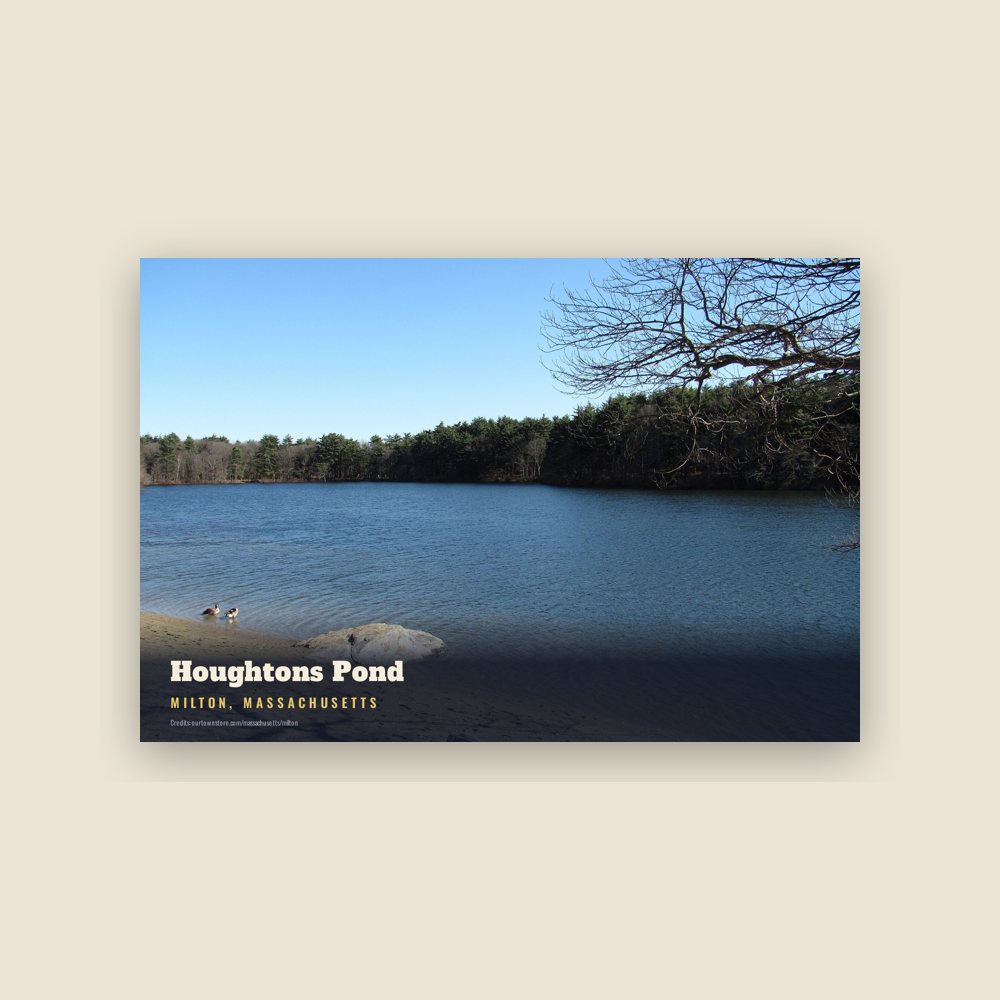 Milton Houghtons Pond Postcard