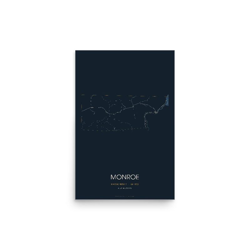Monroe Street Map Poster · Midnight