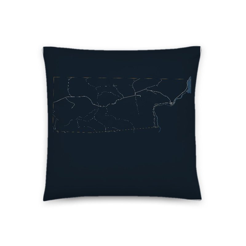 Monroe Map Throw Pillow