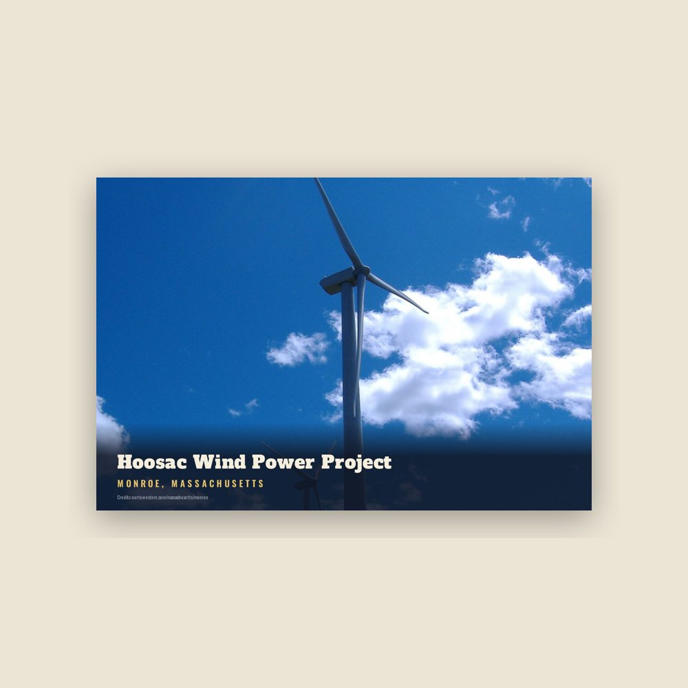 Monroe Hoosac Wind Power Project Postcard