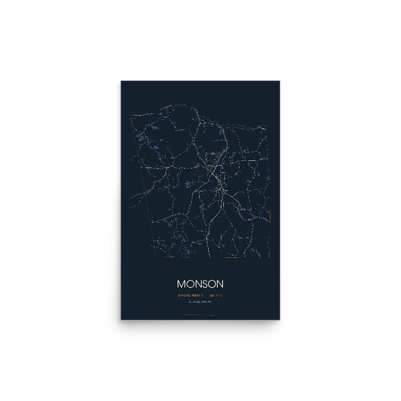 Monson Street Map Poster · Midnight