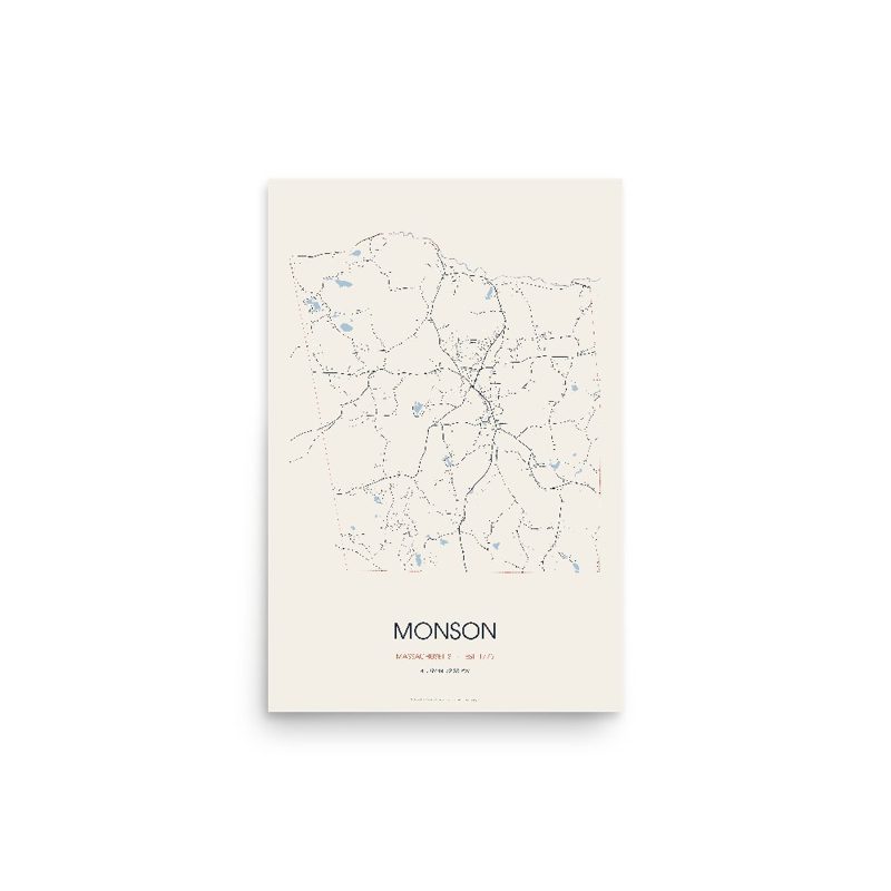 Monson Street Map Poster · Linen