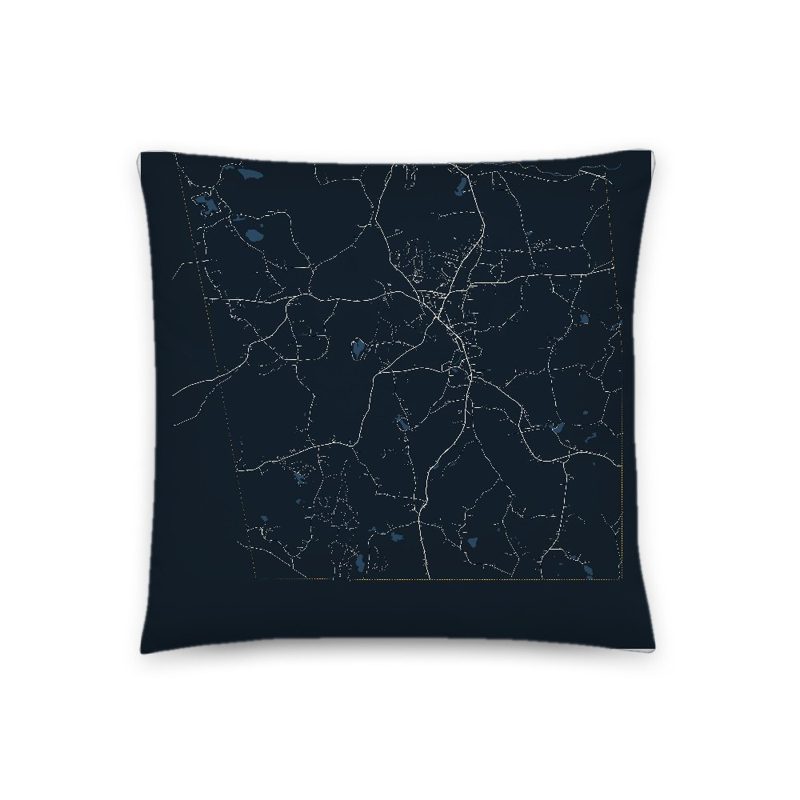 Monson Map Throw Pillow