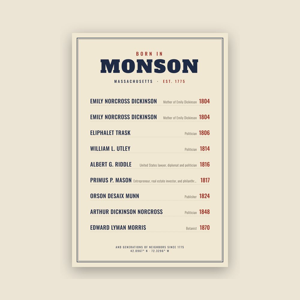 Monson “Born In” Poster